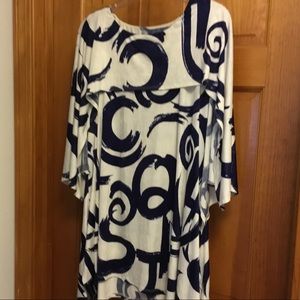Blue and white Paisley Tunic